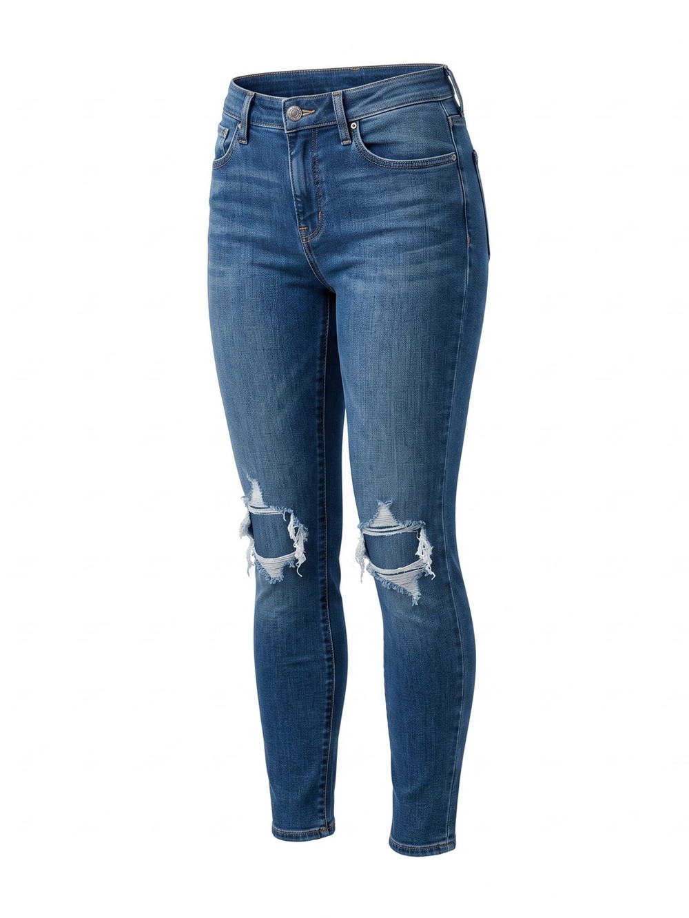 Levi’s High-Rise Distressed Blue Skinny Jeans - Size 25, Like New